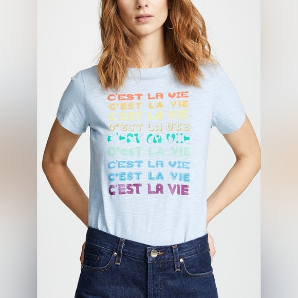 Cinq A Sept Tous Les Jours C'est La Vie Tee L new - Picture 1 of 6